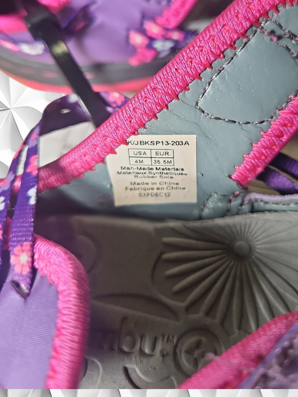 ​Jambu KD Girls All Terra Water‎ Ready Sandals Purple Pink Size 4M